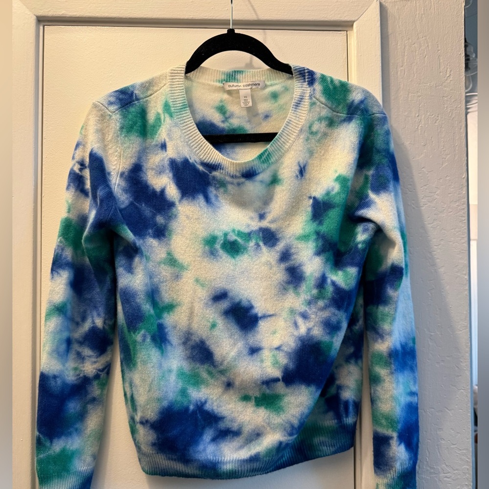 Autumn Cashmere tye-dye cashmere sweater- size XS